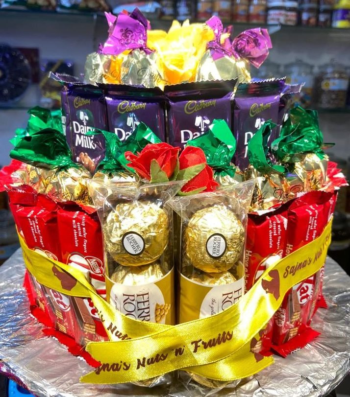 Extravaganza Belgian Chocolate Covered Nut & Dried Fruit Gift Box Basket  Tray | Chocolate Covered Company